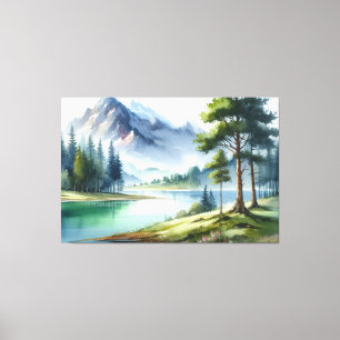 Lienzo Colorido paisaje acuático