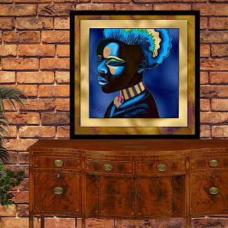Lienzo Colorido Pop Art African Man 2 Canvas Print