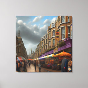 Lienzo Colorido Portobello Market London England