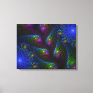 Lienzo Colorido resumen luminoso moderno tríptico fractal