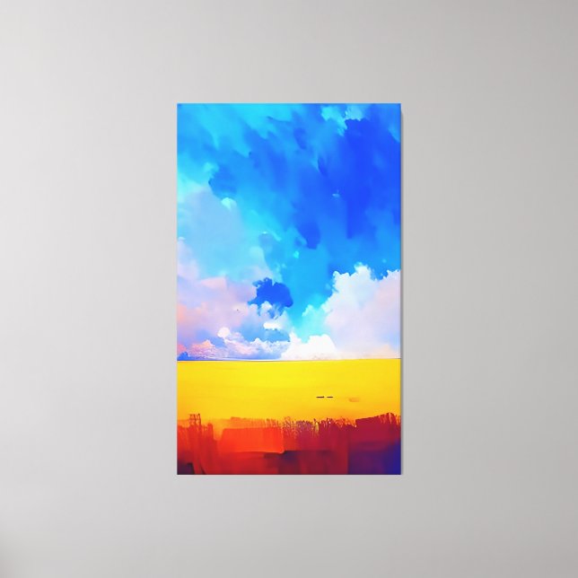 Lienzo Colorido y moderno Resumen Paintaje de pintura (Anverso)