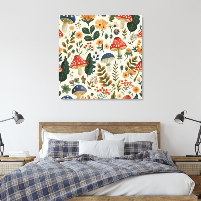 Lienzo Coloroso champiñón botánico (Insitu(Dormitorio))