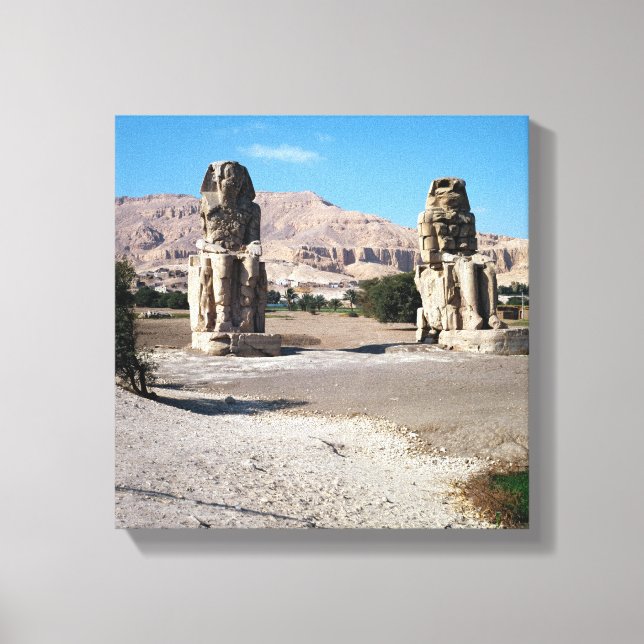 Lienzo Colossi de Memnon, estatuas de Amenhotep (Anverso)