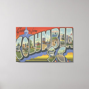 Lienzo Columbia, Carolina del Sur - escenas grandes de la