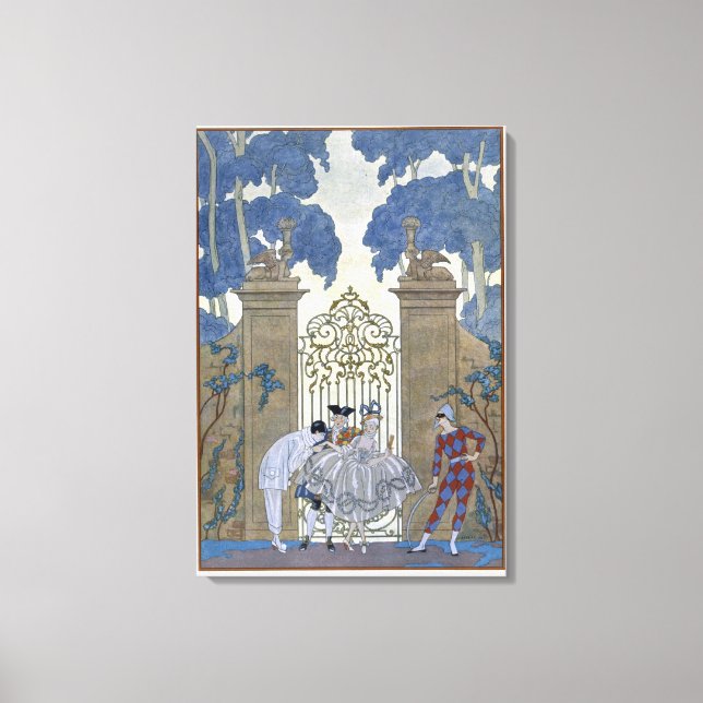 Lienzo Columbina, ilustracion de 'Fetes Galantes' de Pa (Anverso)