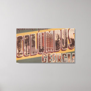 Lienzo Columbus, Georgia - escenas grandes 2 de la letra