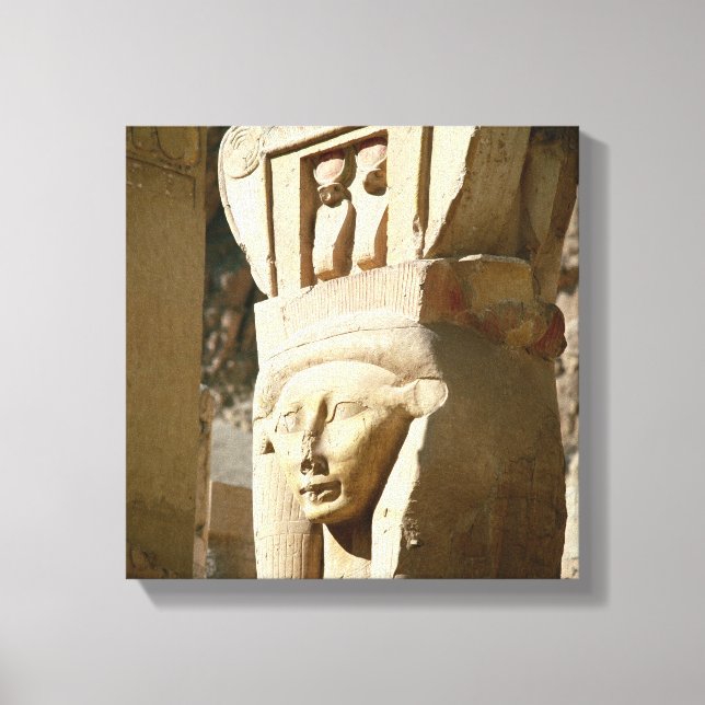 Lienzo Columna de cabeza de hathor, de la Capilla de (Anverso)