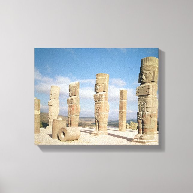 Lienzo Columnas atlánticas sobre la pirámide B (Anverso)