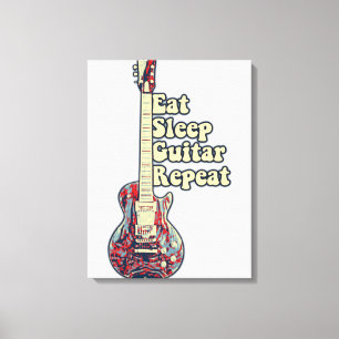 Lienzo Coma guitarra del sueño repetida. guitarra de colo