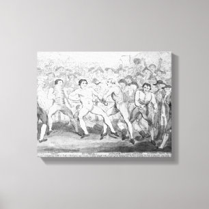 Lienzo Combate de boxeo entre Thomas Futrell y Juan