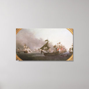 Lienzo Combate naval en la isla de Granada