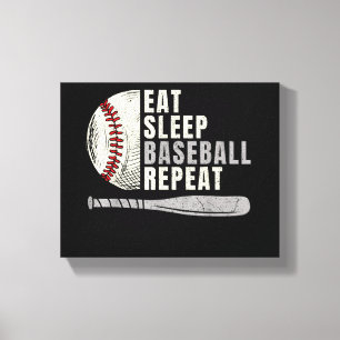 Lienzo Come Dormir Béisbol Repetir Divertido Jugador de B