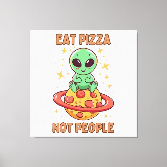 Lienzo Come pizza no personas (Anverso)