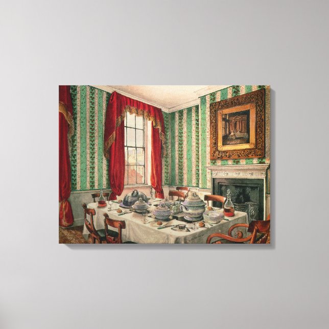Lienzo Comedor en York, 1838 (Anverso)