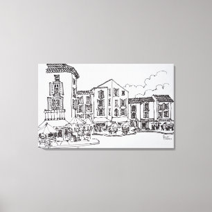 Lienzo Comedor exterior  Gordes, sur de Francia