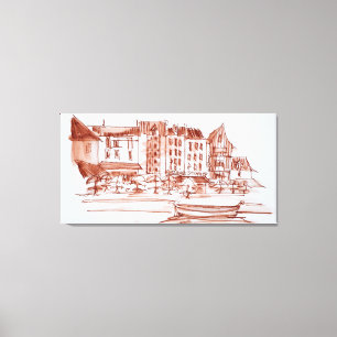 Lienzo Comedor frente al mar  Concarneau, Bretaña, Franc