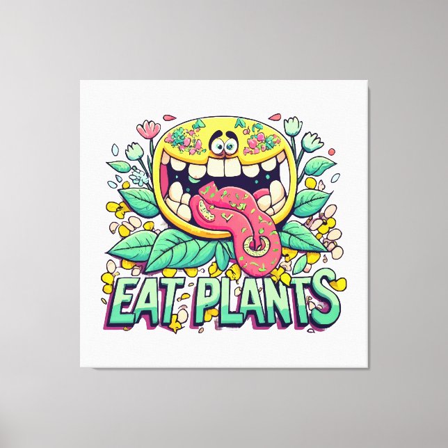 Lienzo Comer Plantas (Anverso)