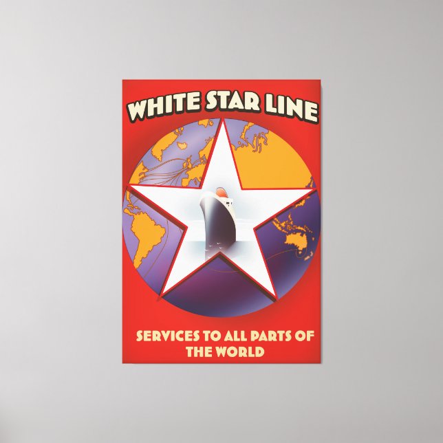 Lienzo Comercial de cruceros de línea White Star. (Anverso)