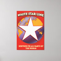 Comercial de cruceros de línea White Star. Canvas 