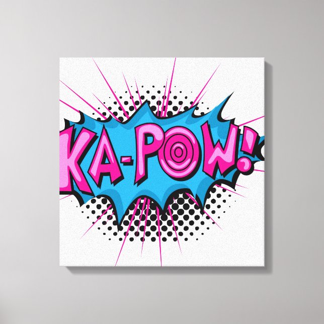 Lienzo ¡Cómic De Pop Art Ka-Pow! (Anverso)