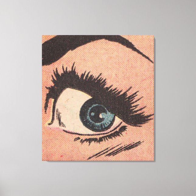 Lienzo Comic Roy Lichtenstein Style Blue Eye (Anverso)