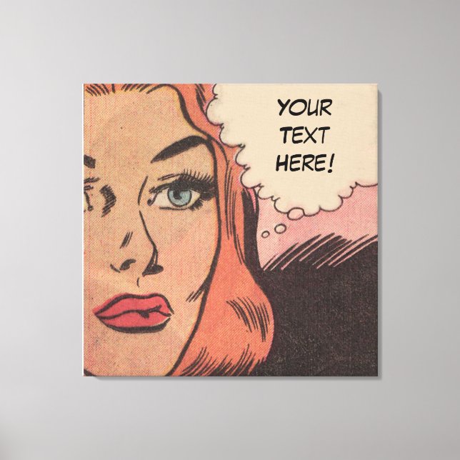 Lienzo Comic Roy Lichtenstein Style Redhead (Anverso)