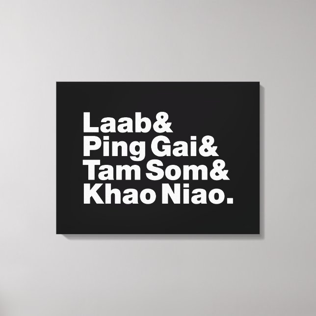 Lienzo Comida callejera de Laotian (Anverso)