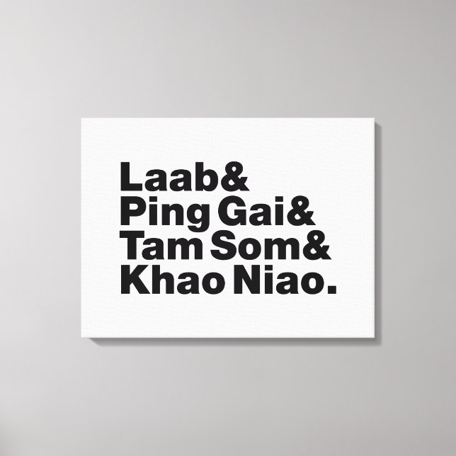 Lienzo Comida callejera de Laotian (Anverso)