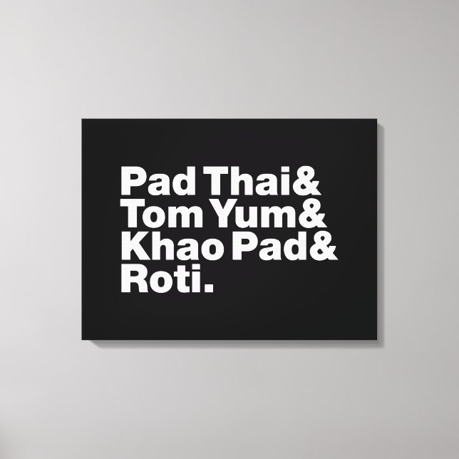 Lienzo Comida callejera tailandesa (Anverso)