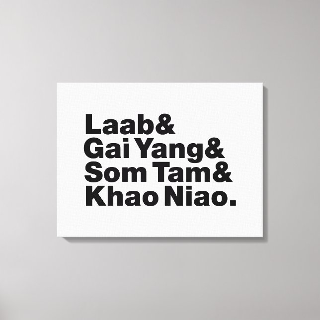 Lienzo Comida callejera tailandesa de Isaan (Anverso)