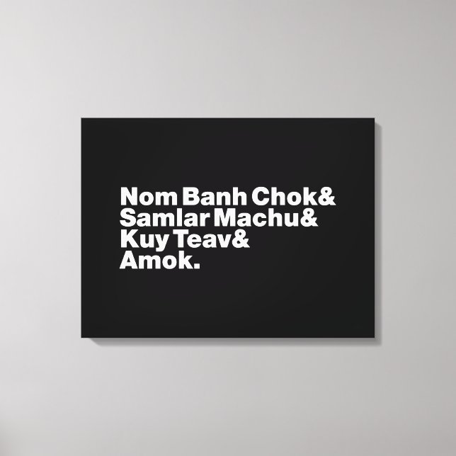 Lienzo Comida camboyana / khmer Street (Anverso)