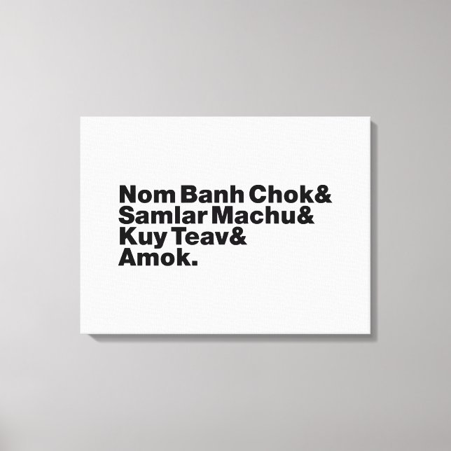 Lienzo Comida camboyana / khmer Street (Anverso)