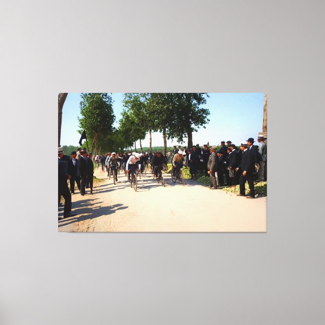 Lienzo Comienzo del primer Tour de Francia Circa 1903 (Anverso)