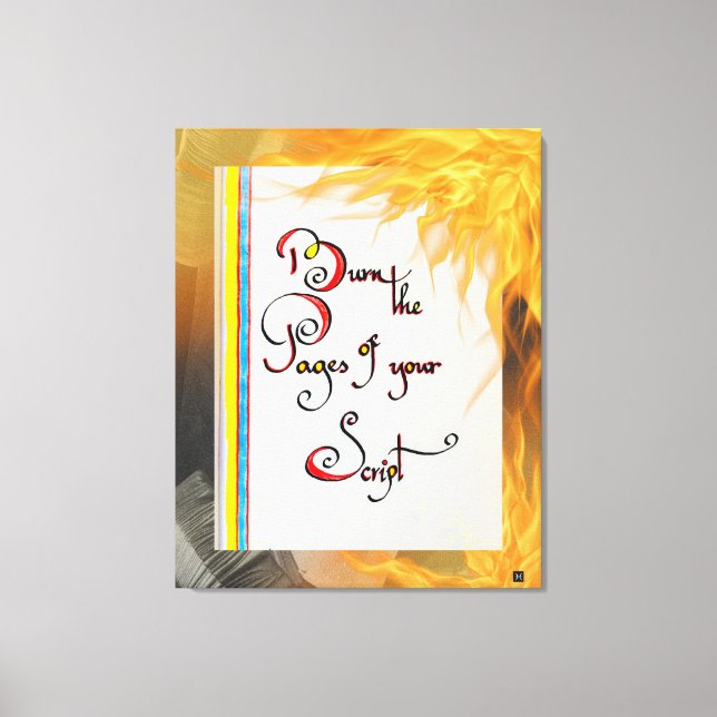 Lienzo comillas inspiradoras Grabar las páginas de su scr (Anverso)