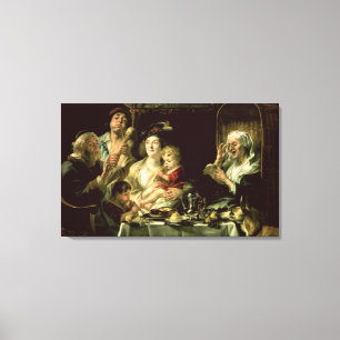 Lienzo Como el viejo cante, tan el tubo joven, 1638