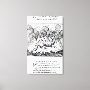 Lienzo Como las vidas del Salamander en fuego