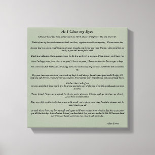 Lienzo Como me cierro los ojos