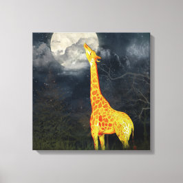 Lienzo ¿Cómo sabe la luna? Giraffe y Luna | Canvas