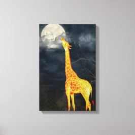 Lienzo ¿Cómo sabe la luna? Giraffe y Luna | Canvas