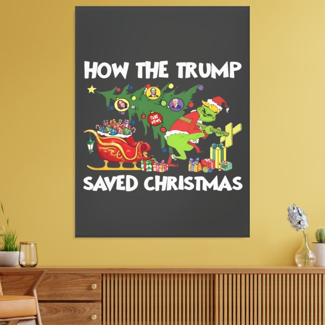 Lienzo Cómo salvó Trump a los Navidades (Insitu (Sala de estar))