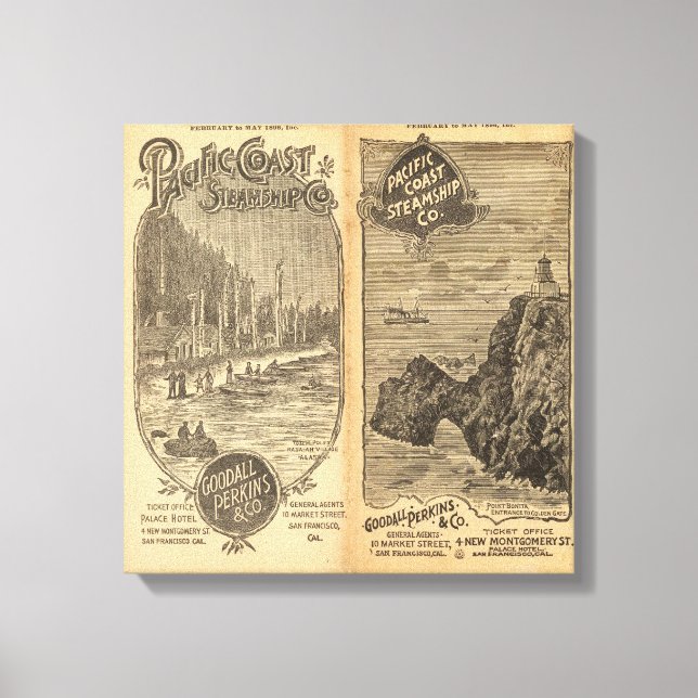 Lienzo Compañía de vapor de la costa del Pacífico 2 (Anverso)