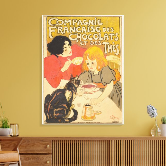 Lienzo Compañía Francesa de Chocolates y Tés, Art Nouveau (Insitu (Sala de estar))