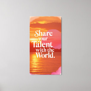 Lienzo Comparte tu talento con el mundo
