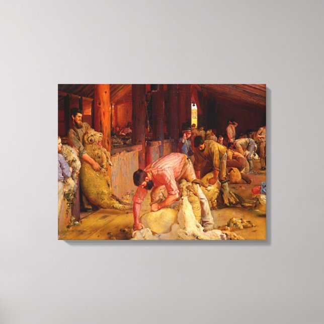 Lienzo Compartiendo los Rams Tom Roberts 1890 Australian  (Anverso)