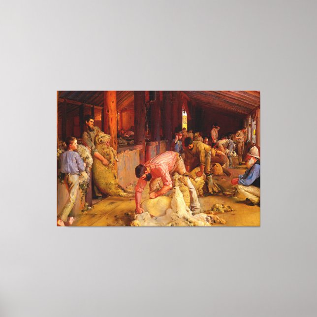 Lienzo Compartiendo los Rams Tom Roberts 1890 Australian  (Anverso)