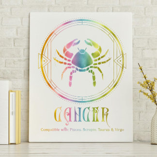 Lienzo Compatibilidad con cáncer diseñada