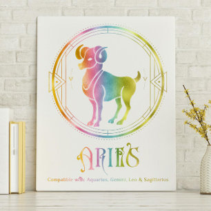 Lienzo Compatibilidad de Aries Diseñada