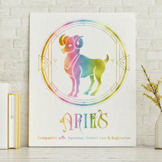 Lienzo Compatibilidad de Aries Diseñada