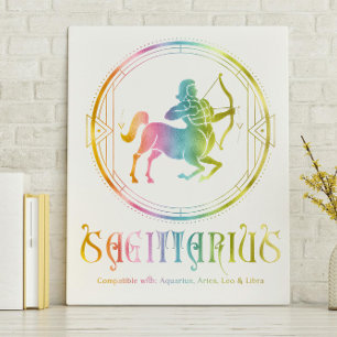 Lienzo Compatibilidad Sagittarius Diseñada