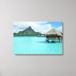 Lienzo Complejo acuático de Bora Bora